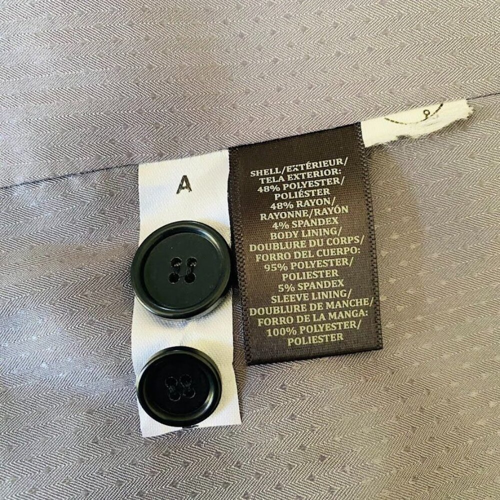 Ann Taylor Charcoal Gray 2-Button Tailored Blazer… - image 4